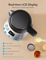 Load image into Gallery viewer, GoveeLife Smart Electric Kettle Temperature Control, WiFi Electric Tea Kettle with Alexa Control, 1500W Rapid Boil, 2H Keep Warm, 1.7L BPA Free Stainless Steel Water Boiler for Tea, Coffee, Oatmeal