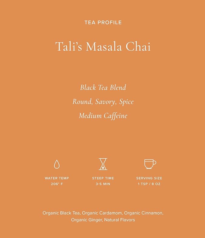 Art of Tea | Talis Masala Chai | 12 Count Eco Friendly Pyramid Chai Tea Bags Sachet