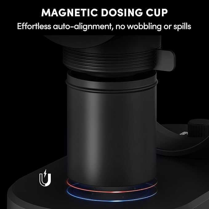 Burr Coffee Grinder,Wirsh Electric Single Dose Espresso Grinder Geimori GU64 with 64mm Flat Burr,Anti-Static Design,Stepless Adjustment from Fine to Coarse for Drip,Pour Over,French Press,Cold Brew