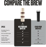 Load image into Gallery viewer, Nest Pour Over Coffee Kit | Coffee Maker for Camping | All-In-One Travel Pour Over | Transportable Dripper, Two 10oz Stainless Steel Travel Mugs | Compact Storage &amp; Adventure Ready | Cream