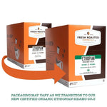 Load image into Gallery viewer, Fresh Roasted Coffee, Organic Ethiopian Sidamo Natural | USDA Organic, 100% Single Origin, Kosher | Light Roast 72 Pods for K Cup Brewers