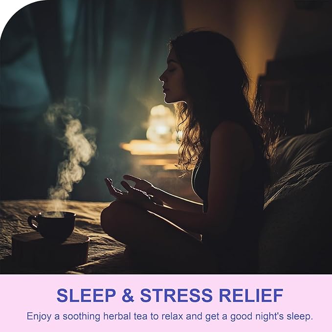 WT WEETEE Chamomile & Passionflower Nighty Herbal Tea Bags 50 Counts, Includes Spearmint, Valerian Root, Lavender, Peppermint & More, Natural Caffeine-free