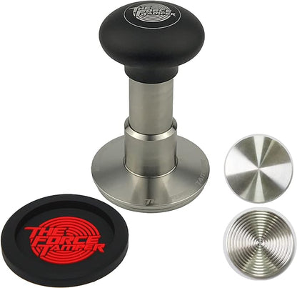 The Force Tamper Automatic Impact Coffee Tamper Adjustable Const Pressure and Autoleveling Extend Set New (Jelly, 58.35mm)