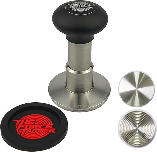 The Force Tamper Automatic Impact Coffee Tamper Adjustable Const Pressure and Autoleveling Extend Set New (Jelly, 54.00mm)