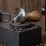Load image into Gallery viewer, 51mm Coffee Tamper With Mat - Espresso Press With 304 Stainless Steel Base and Wooden Handle - Barista Espresso Machines Accessory