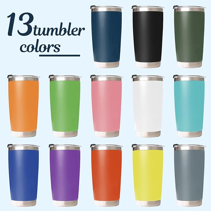 Personalized Tumblers with Engraved Name, Personalized Birthday Gifts for Men Women, Custom 20oz Stainless Steel Coffee Tumbler with Lids and Straws, Custom Travel Cup