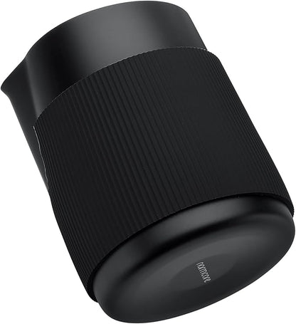 Normcore Handleless Milk Pitcher - Espresso Steaming Pitcher with Round Spout - 18/8 Stainless Steel Milk Frothing Jug, Black Non-Stick - Coffee Latte Frothing Pitcher - 20.3 oz (600 ml)