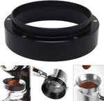 Load image into Gallery viewer, 1pc Espresso Dosing Funnel 51/53/58mm Coffee Dosing Ring Aluminum Espresso Distribution Coffee Tool For Home Coffee Bar Shop College Dorm Room Apartment Essential Coffee Accessories (53mm, Black)