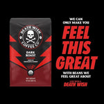 Load image into Gallery viewer, Death Wish Coffee Dark Roast Grounds -16 Oz, 2 Packs of Bold &amp; Intense Blend of Arabica &amp; Robusta Beans - USDA Organic Ground Coffee - Pack of 2