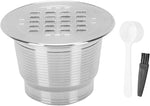 Load image into Gallery viewer, Asixxsix Refillable Coffee Pods, Stainless Steel Reusable Espresso Capsules with Brush and Spoon, Refillable Coffee Capsule for Coffee Machines Accessories Reusable Filters