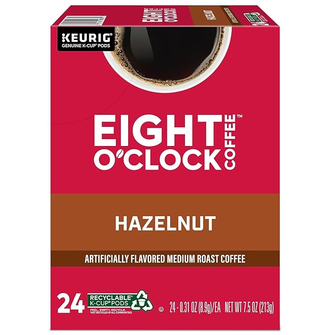 Eight O'Clock Coffee Hazelnut Coffee, 24 Count