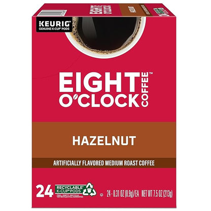 Eight O'Clock Coffee Hazelnut Coffee, 24 Count