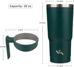 Load image into Gallery viewer, 20 oz Tumbler with Handle and 2 Straw 2 Lid, Insulated Water Bottle Stainless Steel Vacuum Cup Reusable Travel Mug,Army Green
