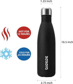Load image into Gallery viewer, BJPKPK Insulated Water Bottles 17oz Stainless Steel Sports Water Bottles Keep Cold for 24 Hours and Hot for 12 Hours,BPA Free Water Bottl,Glitter Black