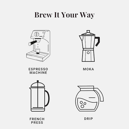 Caffè Vergnano Italian Finely Ground 100% Arabica Espresso Coffee, 4 Pack – Intensity 6, Delicate & Subtly Fruity Blend, Slow Roasted with Notes of Milk Chocolate, Caramel & Nuts, 8.82 oz Tin