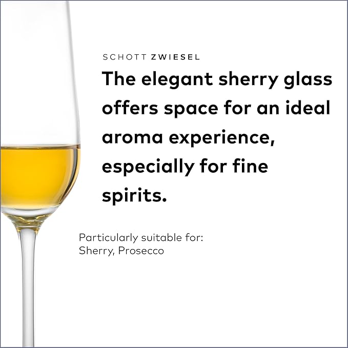 SCHOTT ZWIESEL Bar Special Sherry Glass (Set of 6), Shot Glasses with Stem, Dishwasher-Safe Tritan Crystal Glasses, Made in Germany (4 Ounce)