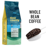 Load image into Gallery viewer, Door County Coffee Frosted Cinnamon Buns Flavored Whole Bean Medium Roast - 10 oz Bag - 100% Specialty Grade 1 Arabica Coffee