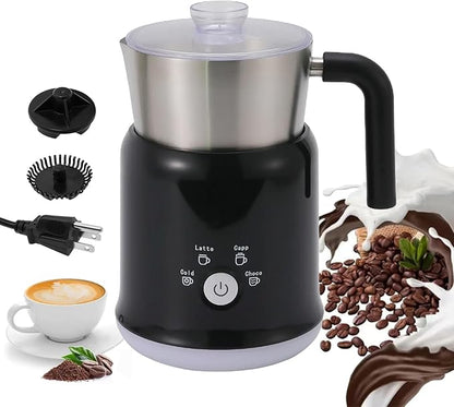 4 in 1 Electric Milk Frother, One-Touch Switch Operation, Automatic Detachable Hot & Cold Frother and Steamer, 700ML Coffee Frother for Cappuccino, Latte, Mocha, Hot Chocolate