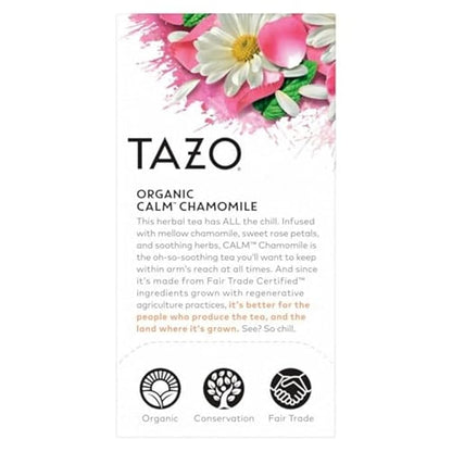TAZO Calm Chamomile Herbal Tea Bags, Caffeine Free Blend, 16 Total Tea Bags