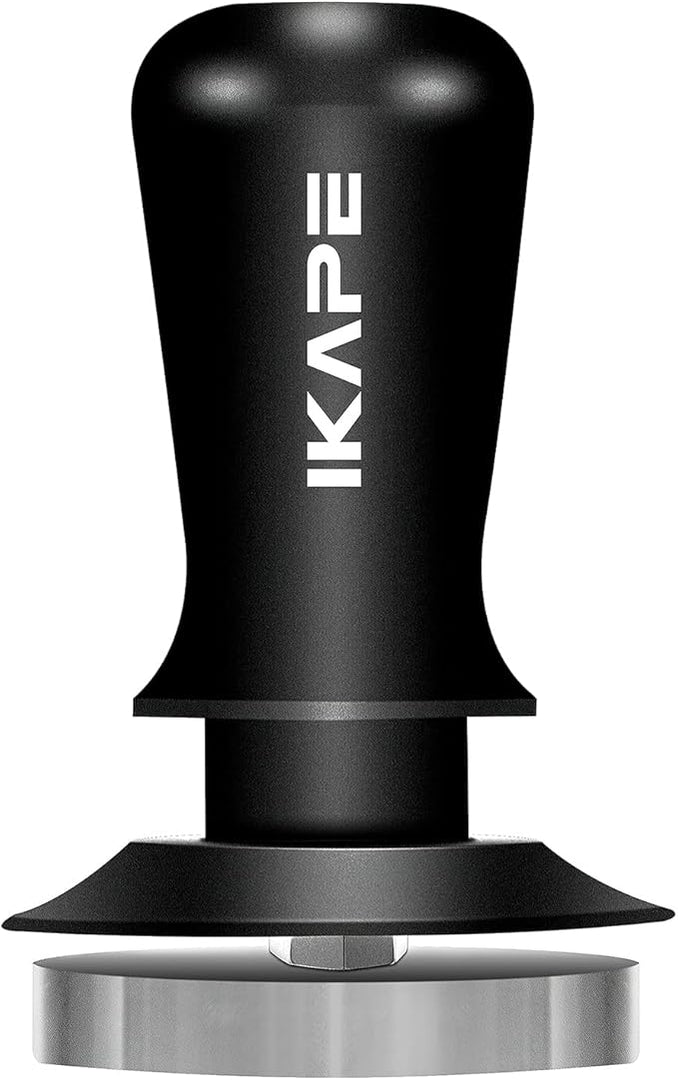 IKAPE 58.35mm Espresso Tamper, Premium Barista Coffee Tamper with Calibrated Spring Loaded, 100% Stainless Steel Base Tamper Compatible with Espresso Machine Rancilio, Gaggia Bottomless Portafilter