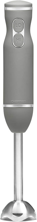 Load image into Gallery viewer, Chefman Immersion Stick Hand Blender with Stainless Steel Blades, Powerful Electric Ice Crushing 2-Speed Control Handheld Food Mixer, Purees, Smoothies, Shakes, Sauces &amp; Soups, Grey
