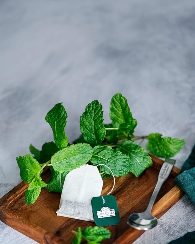 Ahmad Tea Green Tea, Green Tea Mint Teabags, 100 ct - Caffeinated and Sugar-Free (Pack of 3)