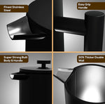 Load image into Gallery viewer, Utopia Kitchen Stainless Steel French Press Coffee Maker 34 Oz (1 Litre) with 2 Extra Filters, French Press Coffee &amp; Tea Maker for Kitchen &amp; Camping, Cold Brew Cafetiere, Black