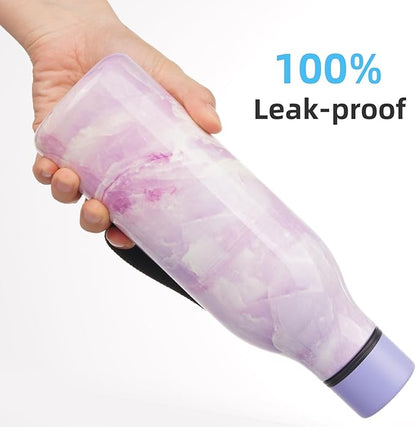 Insulated Water Bottle with Strap,18 oz Double Wall Stainless Steel Vacuum Bottles Metal Water Flask,Dawn