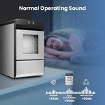 Load image into Gallery viewer, Gevi V2.0 Countertop Gemi Nugget Ice Maker | Self-Cleaning Pellet Ice Machine | Stainless Steel Housing |16.7''H Fits Perfectly Under Wall Cabinet | Silver with Viewing Window