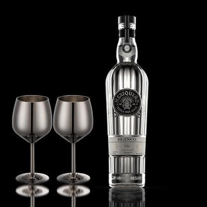 2 oz Shot Glasses, Stainless Steel Shot Glasses, Mini Wine Glass Perfect for Tasting Brandy,Suitable for family dinner party, party supplies, bar tools, gifts(set of 2) (Black)