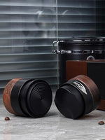 Load image into Gallery viewer, IKAPE 53MM Coffee Distributor, New Wooden Handle Design, Gravity Adaptive Espresso Distributor Fits All 54MM Espresso Portafilter, Compatible with 54MM Breville Bottomless Portafilter