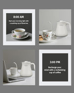 Load image into Gallery viewer, 0.8L Gooseneck Electric Kettle, Precise Temperature Control for Pour Over Coffee &amp; Tea, 1200W Fast Boiling Water, Auto Shut Off, Scheduling, Stainless Steel, White