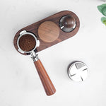Load image into Gallery viewer, MOJAE 53mm Espresso Distributor, Coffee Distributor, Espresso Distribution Tool, Adjustable Depth Espresso Leveler with Walnut Wood Handle, Fits for 54mm Breville Barista Portafilter