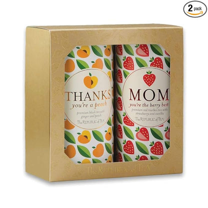 The Republic of Tea Thanks Mom Gift Set, 2-Tin Tea Gift Set