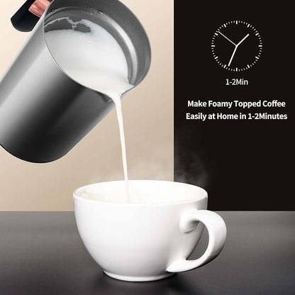 Milk Frother 4 in 1 Electric Milk Steamer Automatic Hot & Cold Foam Maker and Milk Warmer for Latte, Cappuccinos, Macchiato, Hot Chocolate Milk