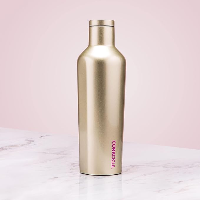 Corkcicle Classic Canteen Insulated Tumbler, Gloss White, 25 oz – Reusable Water Bottle Keeps Beverages Cold for 25 Hours & Hot 12 Hours – Cupholder Friendly Tumbler with Screw-On Cap