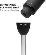 Load image into Gallery viewer, Chefman Immersion Stick Hand Blender Powerful Electric Ice Crushing 2-Speed Control Handheld Food Mixer, Purees, Smoothies, Shakes, Sauces and Soups, Black