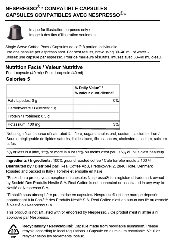 Strong Espresso Variety Pack for Nespresso | 100 Bold Aluminum Pods| 5 Intense Italian Flavors | 100% Nespresso Compatible Pods