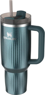 Load image into Gallery viewer, STANLEY Quencher H2.0 Tumbler with Handle and Straw 40 oz | Flowstate 3-Position Lid | Cup Holder Compatible for Travel | Insulated Stainless Steel Cup | BPA-Free | Fluted Marina Shine