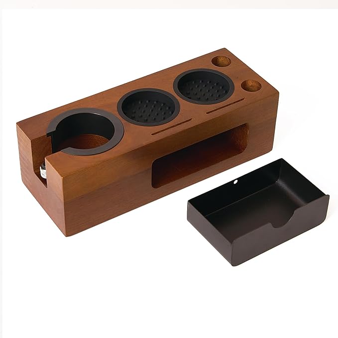 54mm Espresso Tamping Station - 8 in 1 Espresso Tamp Station and Coffee Organizer for Storage 51/53/54mm Portafilter Tamper Distributor Puck Screen Accessories