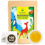 Load image into Gallery viewer, WT WEETEE Decaf Green Tea Bags, 100 Count CO2-Decaffeinated Green Tea, Drink All Day | Super Antioxidant | Resealable Kraft Bag
