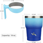 Load image into Gallery viewer, 10 oz Tumbler with Handle and 2 Straw 2 Lid, Insulated Water Bottle Stainless Steel Vacuum Cup Reusable Travel Mug,Sky