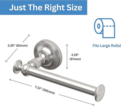 Tavern 3-Piece Kit, Satin Nickel, Toilet Paper Holder, Towel Ring, Robe Hook