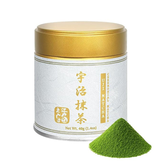 YEDOENSIS Ceremonial Uji Matcha - Japanese Green Tea Ceremonial Uji-Matcha Powder, Vegan Gluten-Free (40g)