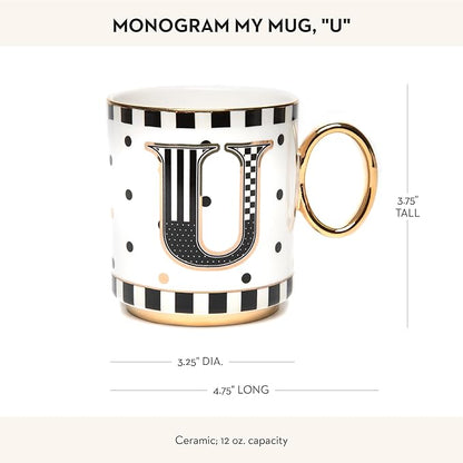 MACKENZIE-CHILDS My Mug, Decorative Ceramic Coffee Mug with Handle, U
