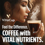 Load image into Gallery viewer, VitaCup Mineral Coffee Pods with Trace Minerals, Hydrate, Replenish &amp; Restore, w/Sea Minerals, Electrolytes, Organic Coffee, Medium Dark Roast, Single Serve Pod Compatible w/Keurig K-Cup Brewers,16 Ct