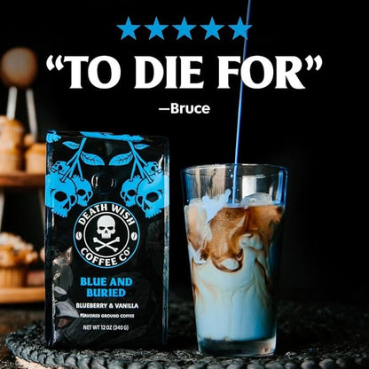 Death Wish Coffee, Blueberry Coffee Pods, Blue and Buried, Fair Trade, 30 Count