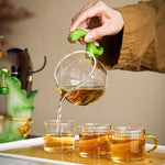 Load image into Gallery viewer, Magnetic Glass Tea Pot, Lazy Kungfu Tea Set, Sturdy High Borosilicate Glass TeaPot, Semi Automatic Drip TeaPot, Magnetic Rotation Heat Resistant Teapot, Suitable for home/office Reception