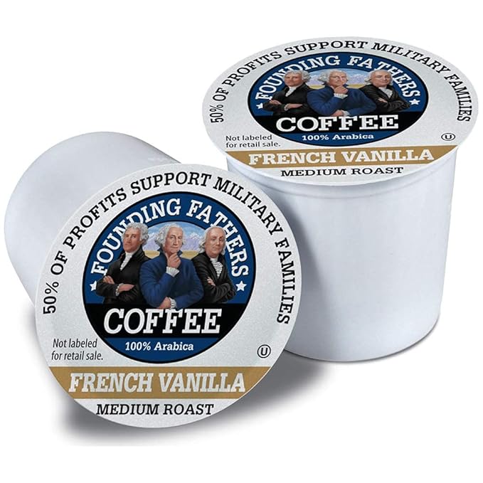 Founding Fathers Coffee Single Serve Pods for Keurig 2.0 K-Cup Brewers, French Vanilla, 36 Count