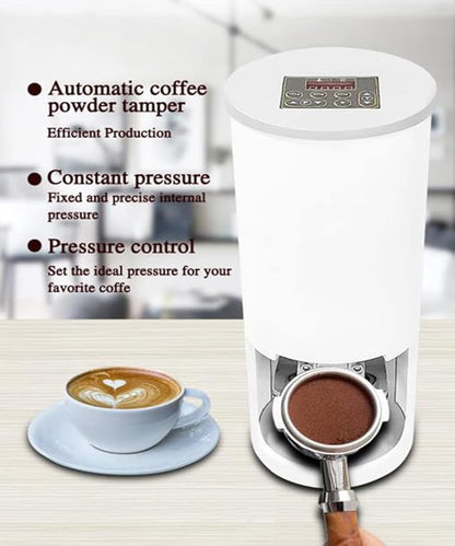 Automatic Coffee Tamper Machine Tamper 58/58.3mm Commercial Non-stick Tamper Espress Cafe Efficient Coffee Tamper Machines (58.3mm, White)